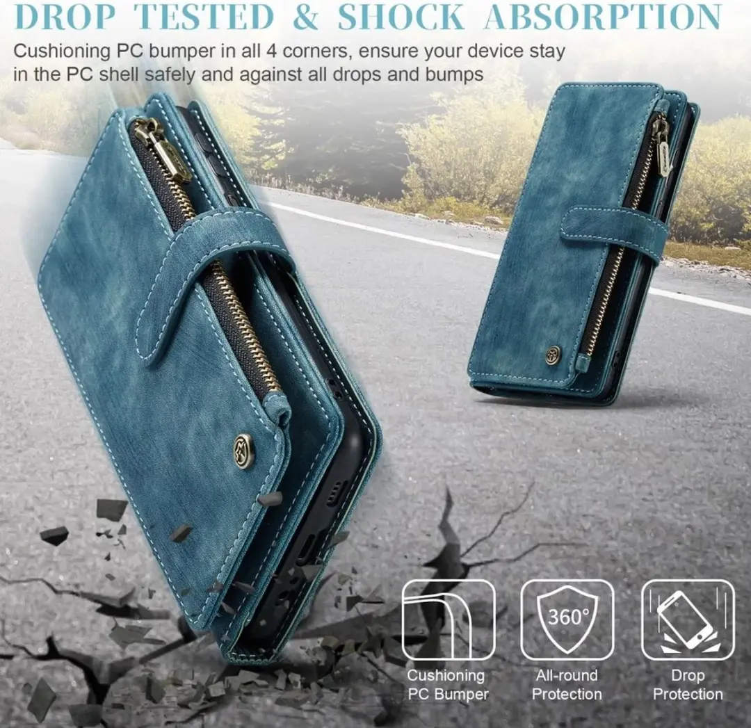 Caseme C30 Hoesje Samsung Galaxy A34 - Blauw