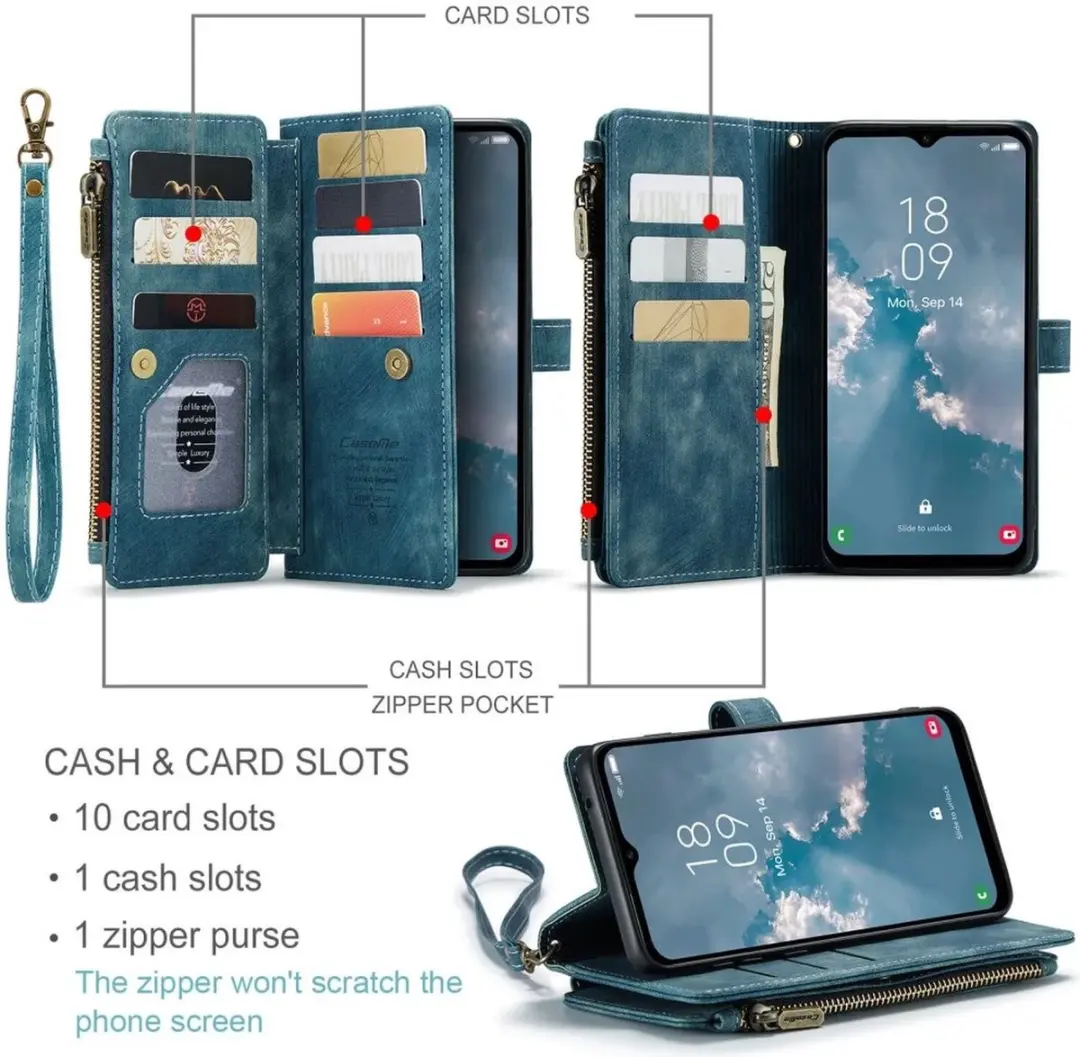 Caseme C30 Hoesje Samsung Galaxy A34 - Blauw
