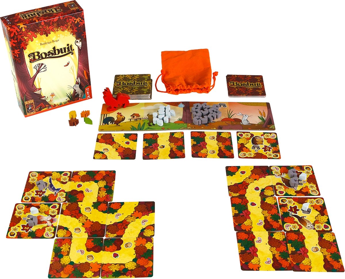 999 Games - Bosbuit - Legspel - Bordspel - Vrolijk bouw- en planningsspel - Familiespel - Gezelschapsspel - Klein cadeautje