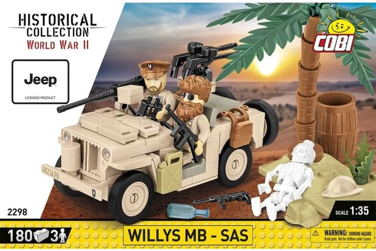 Cobi Willys MB-SAS COBI-2298 - 180 Onderdelen - Meerkleurig - afbeelding 6 van 6
