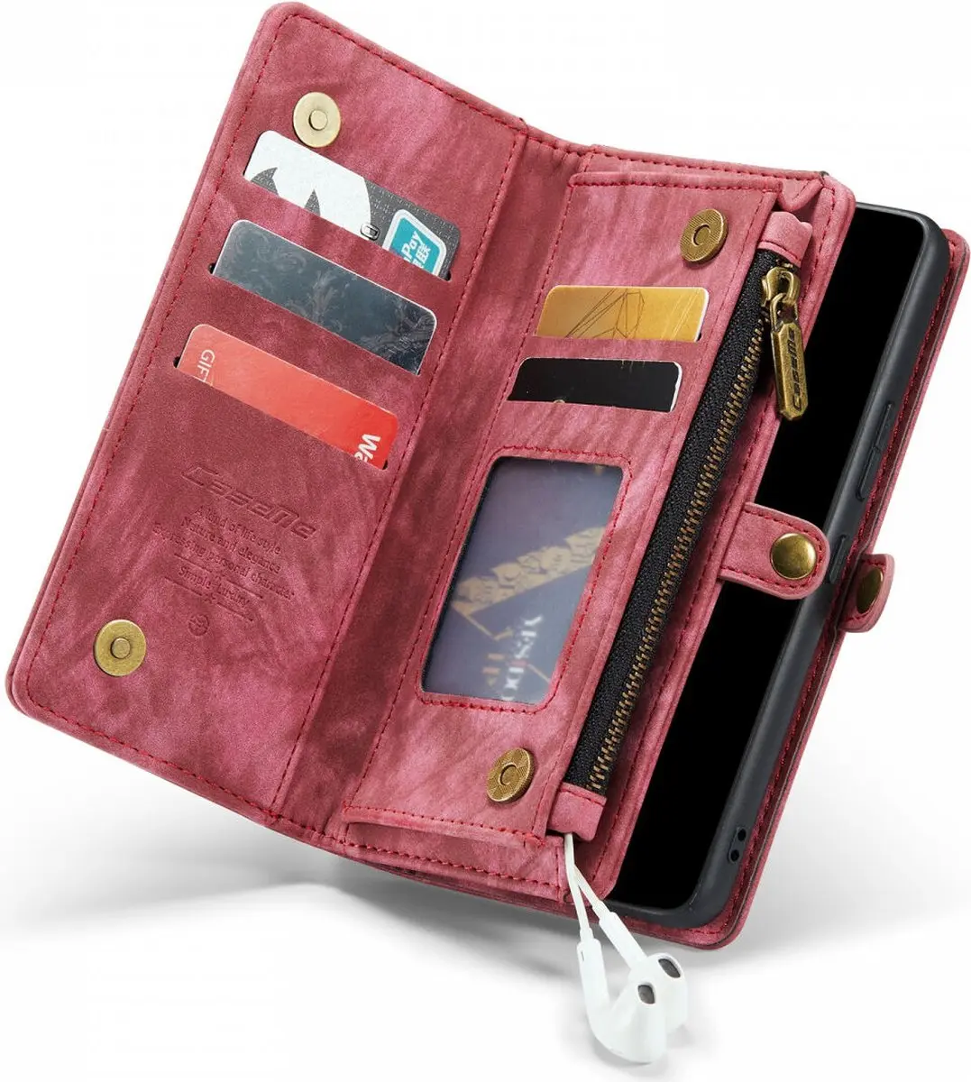Caseme 008 Book Case Samsung Galaxy A53 - 9 Pasjes - Rood
