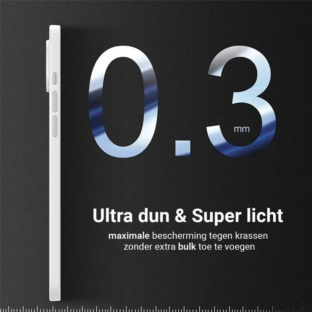 MobiQ Ultra Dun Hoesje iPhone 17 Frosted Clear - MPN 46-01145