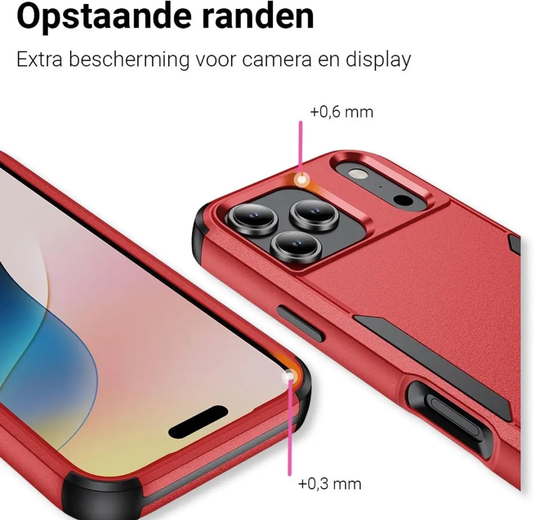 MobiQ Layered Armor Hoesje 46-01490 - Rood