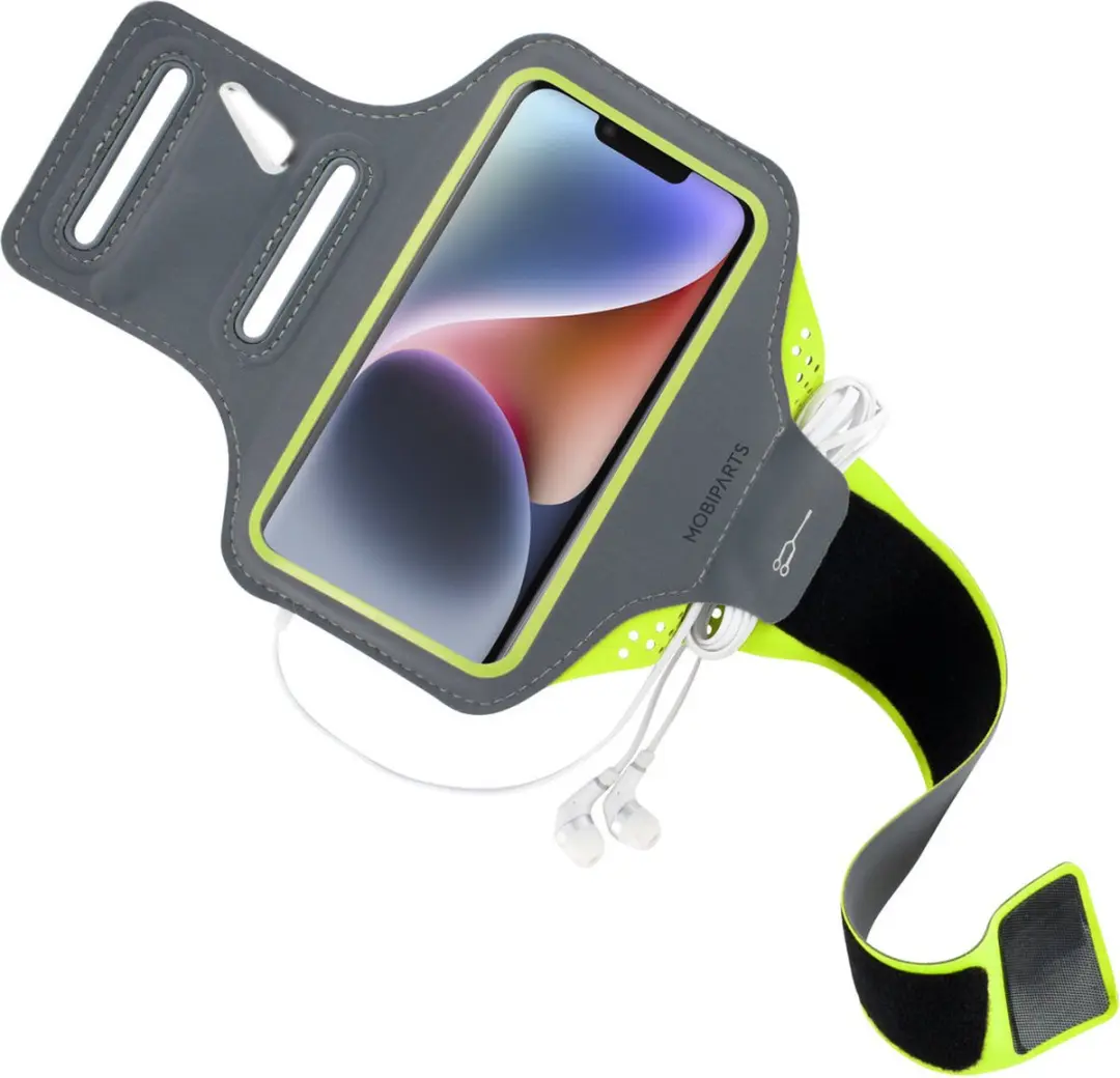 Mobiparts Hardlooparmband iPhone 14 MP-122634 - Groen