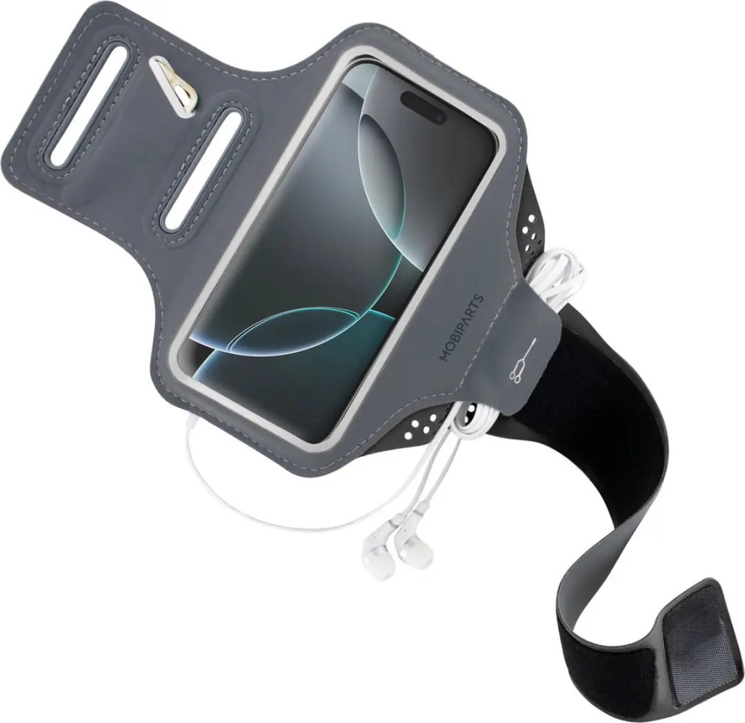 Mobiparts Hardlooparmband iPhone 16 Pro MP-127239 - Zwart