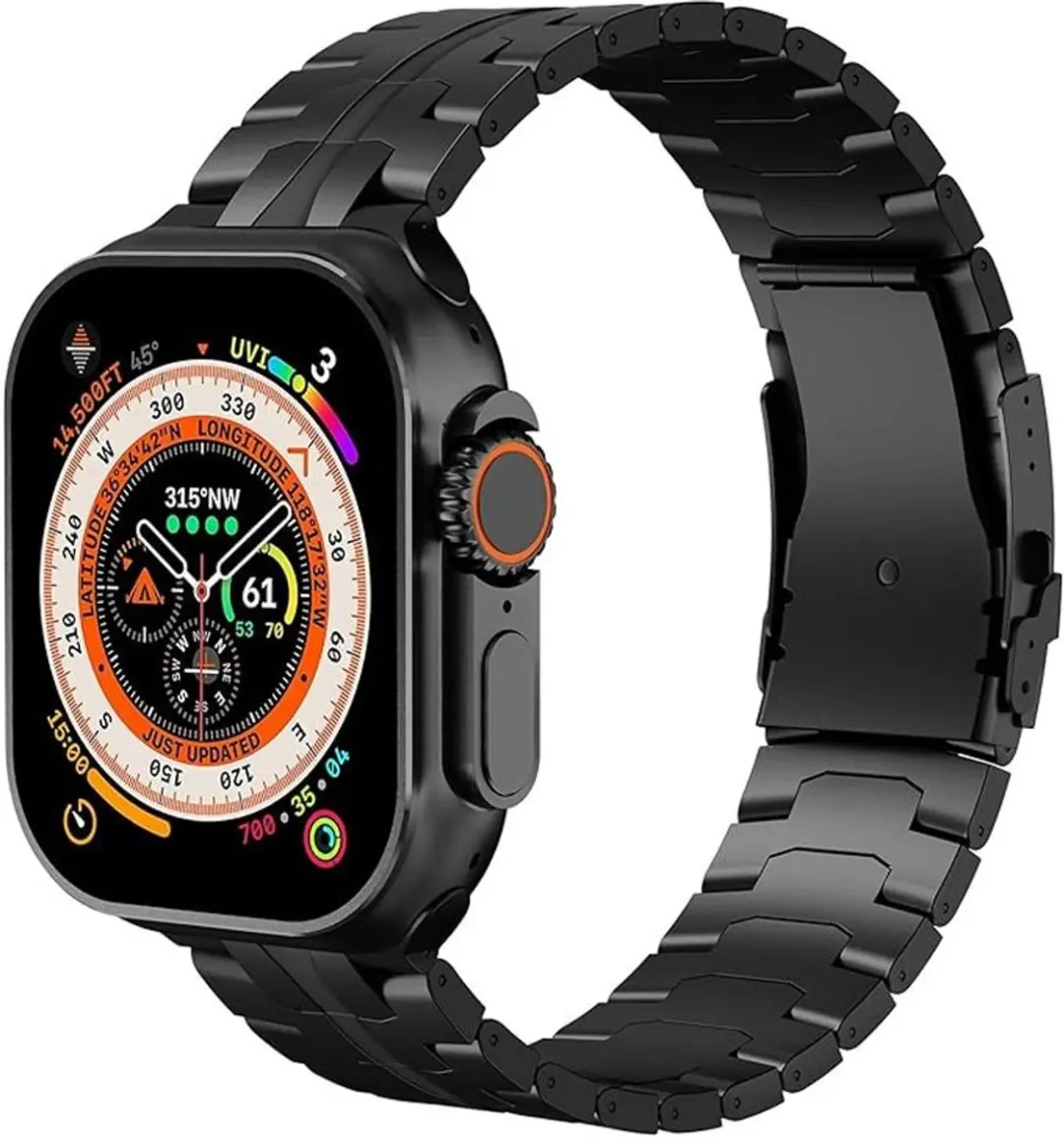 MobiQ Titanium Bandje Apple Watch 49mm