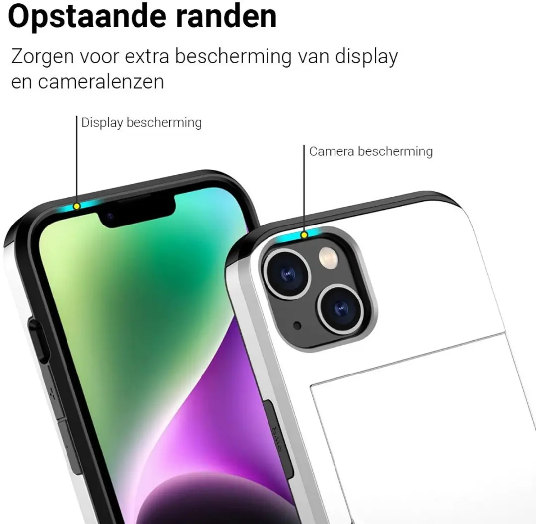 MobiQ Hoesje iPhone 15 Pashouder - Wit - MPN 13-02662