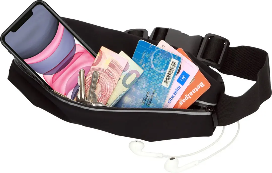 Mobiparts Comfort Fit Sport Belt MP-118487 - Apple iPhone 11 - 5 Pasjes - Zwart