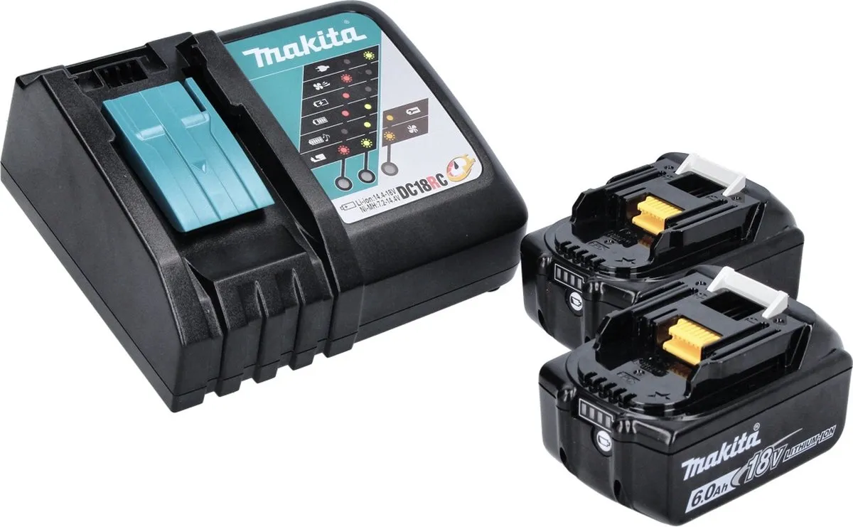Makita DHG 180 Heteluchtpistool 18V - 2x Accu 6,0Ah
