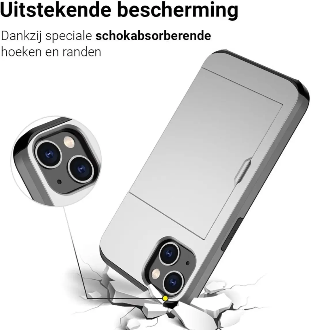 MobiQ iPhone 15 Pashoesje Grijs - MPN 13-02657