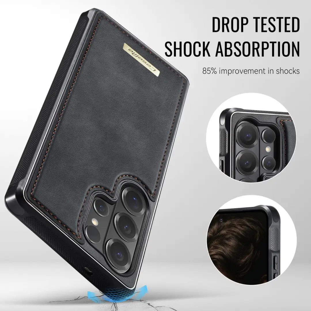 Caseme C69 Leather Back Cover - Samsung Galaxy S26 Ultra - MagSafe - Zwart