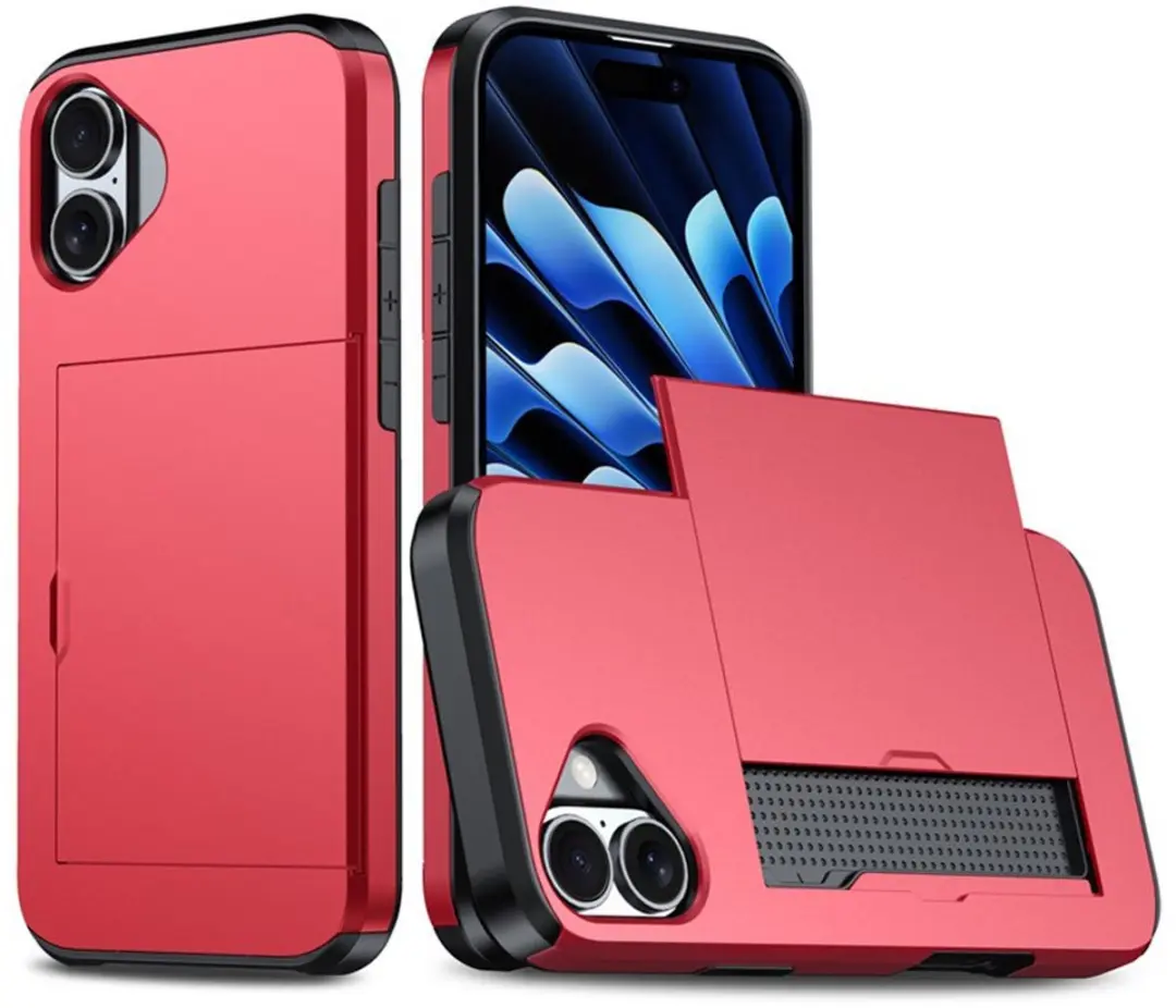 MobiQ Hybrid Card Case Hoesje iPhone 16 Plus
