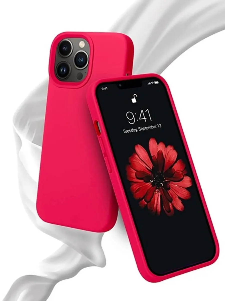 MobiQ Liquid Silicone Hoesje iPhone 15 Pro - Rood