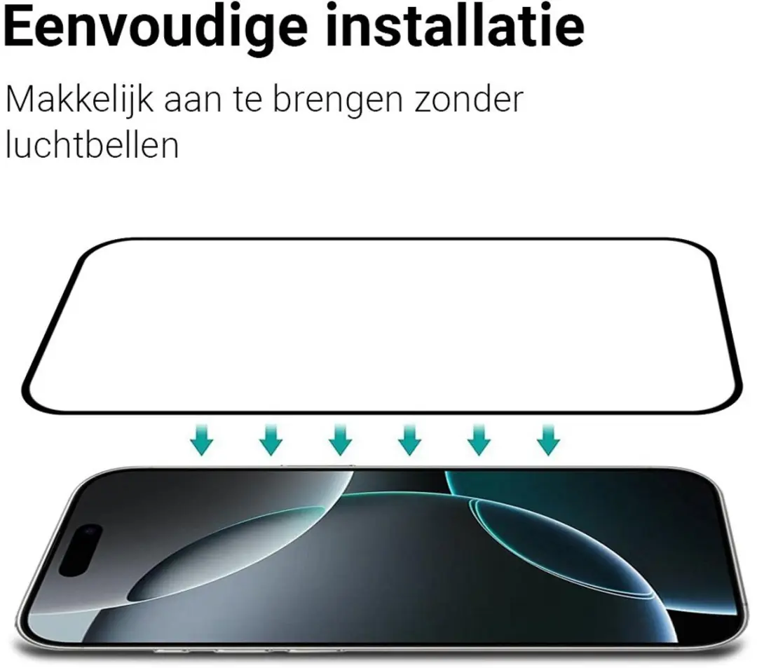 MobiQ Edge-to-edge Glas Screenprotector iPhone 17
