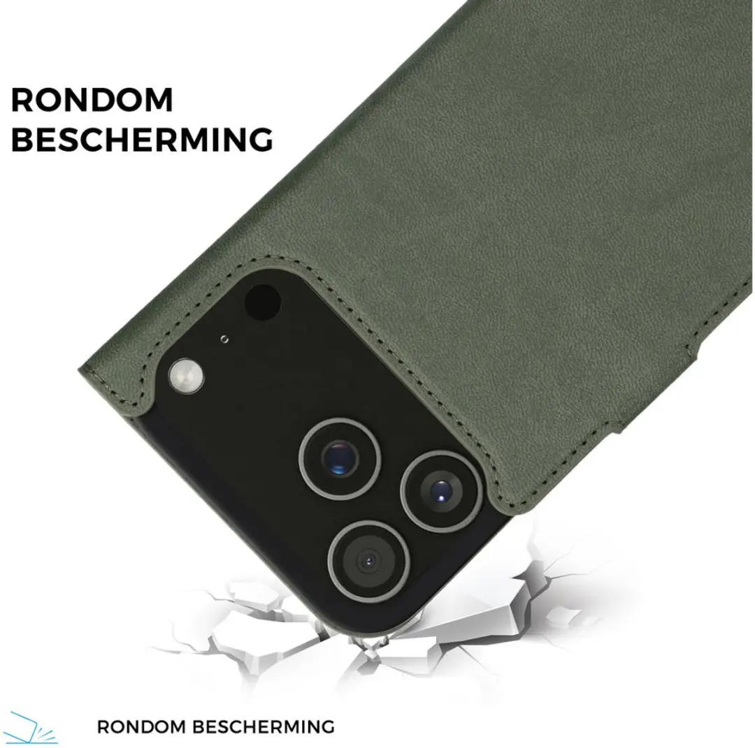 Mobiparts MP-129978 Hoesje iPhone 17 Pro Max - Eco Leer Groen