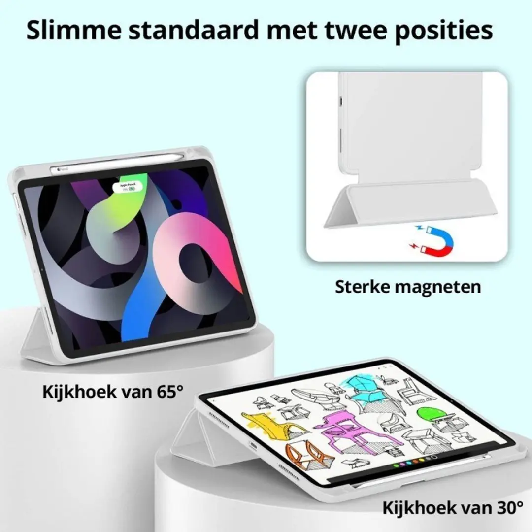 MobiQ Flexibele Trifold Hoes 46-00936 - iPad Air 13 (2025) - Grijs