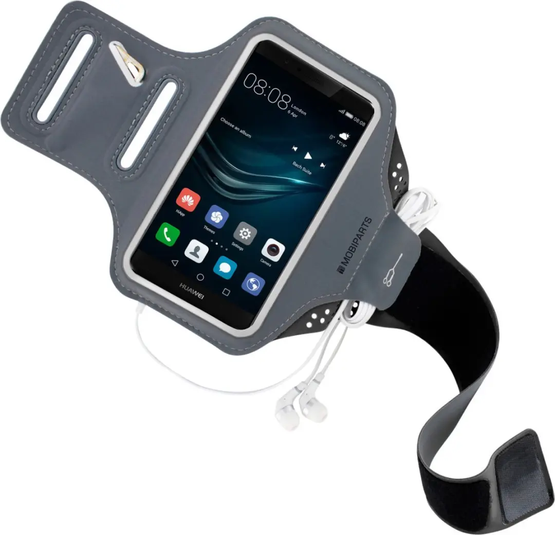 Mobiparts Hardlooparmband Huawei P9 MP-SACF-HP9-01 - 5 Pasjes - Zwart