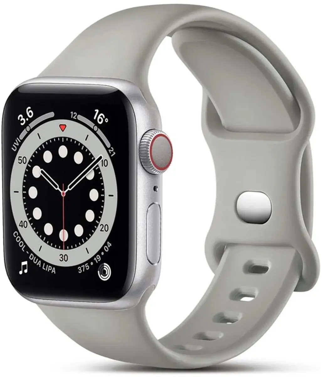 MobiQ Siliconen Bandje Apple Watch 44mm