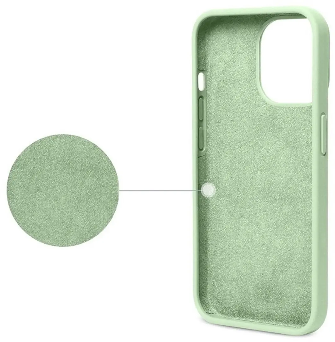 MobiQ Liquid Silicone Hoesje iPhone 15 Plus - mintgroen
