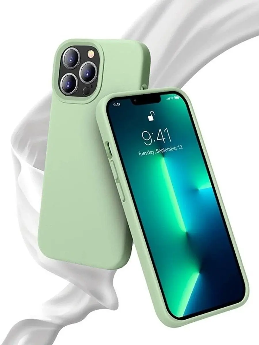 MobiQ Liquid Silicone Hoesje iPhone 15 Plus - mintgroen