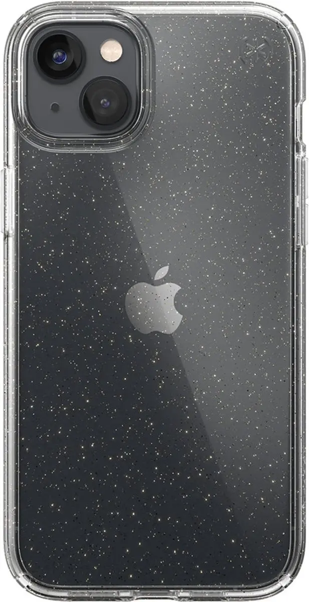 Speck Presidio Perfect Clear iPhone 14/15 Plus - Goud Glitter
