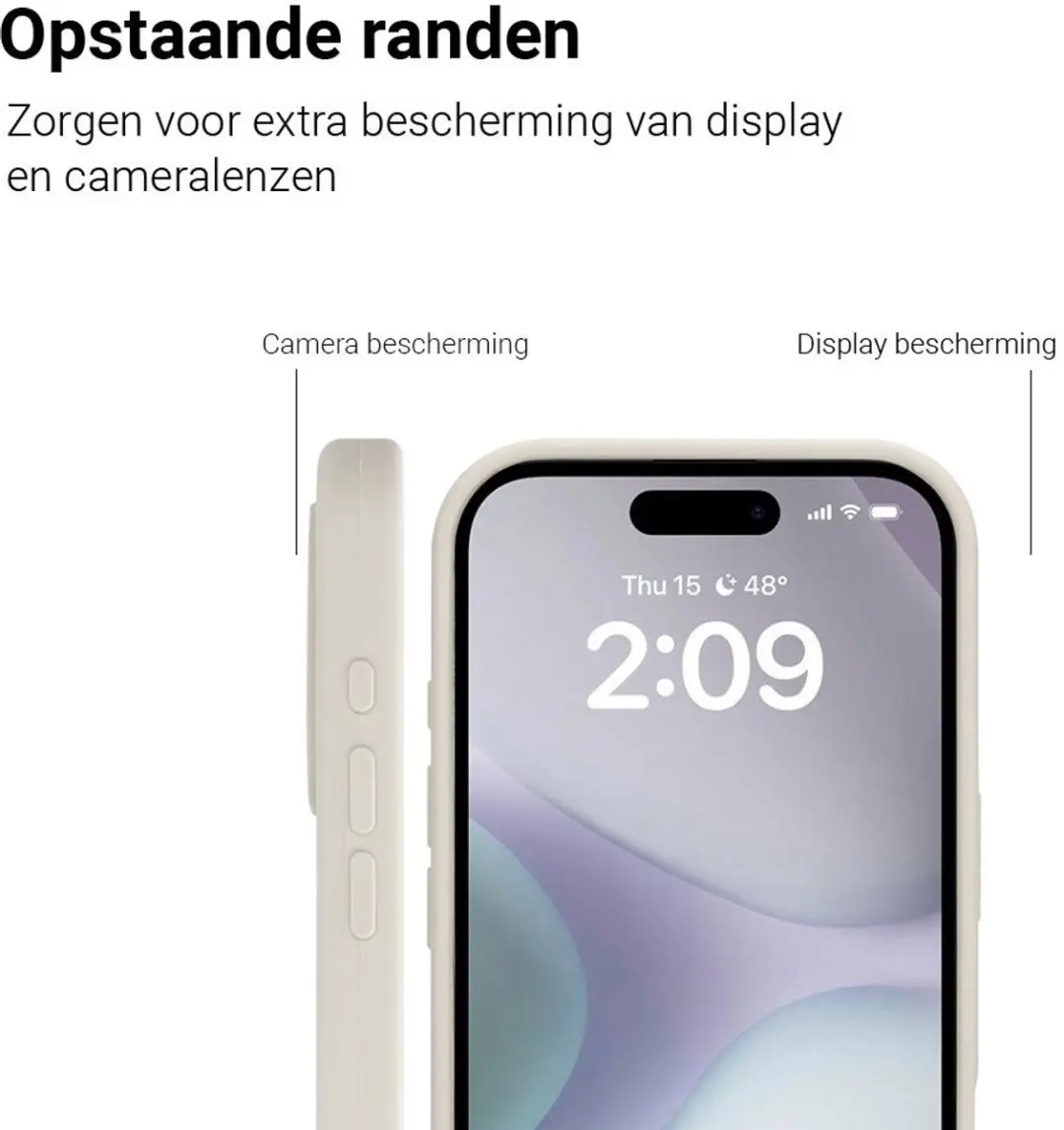 MobiQ Liquid Siliconen Hoesje iPhone 17 46-01158 - Lichtgrijs