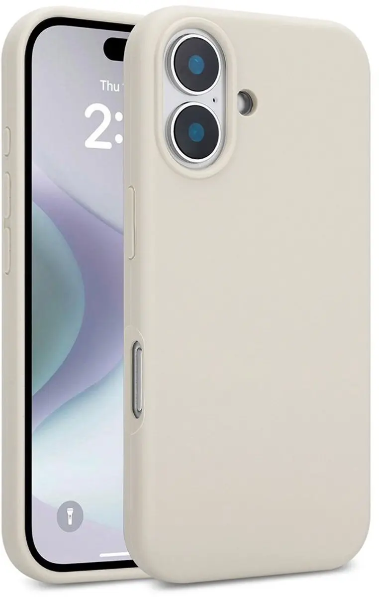 MobiQ Liquid Siliconen Hoesje iPhone 17 46-01158 - Lichtgrijs