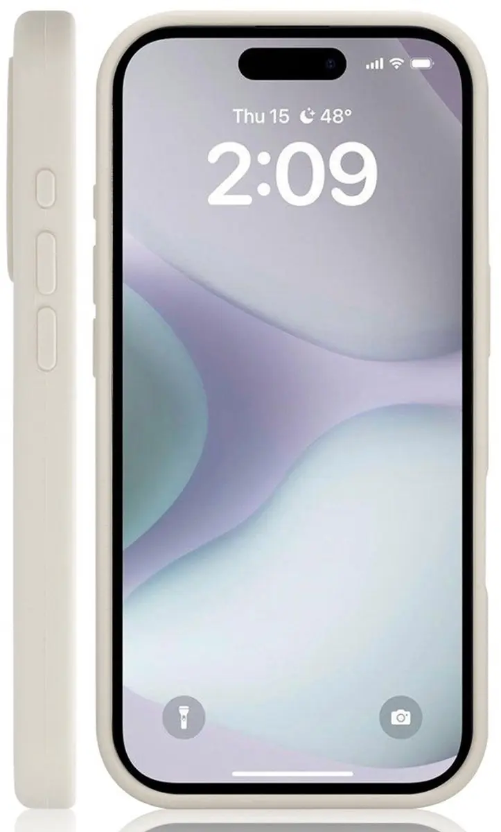 MobiQ Liquid Siliconen Hoesje iPhone 17 46-01158 - Lichtgrijs