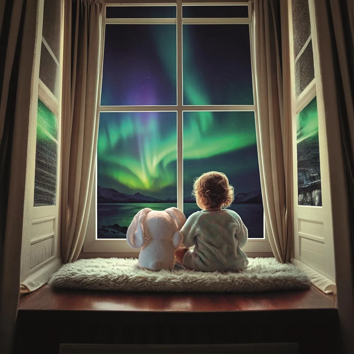 Clementoni - Baby Speelgoed - Knuffel met Noorderlicht projector - vanaf 0 maanden