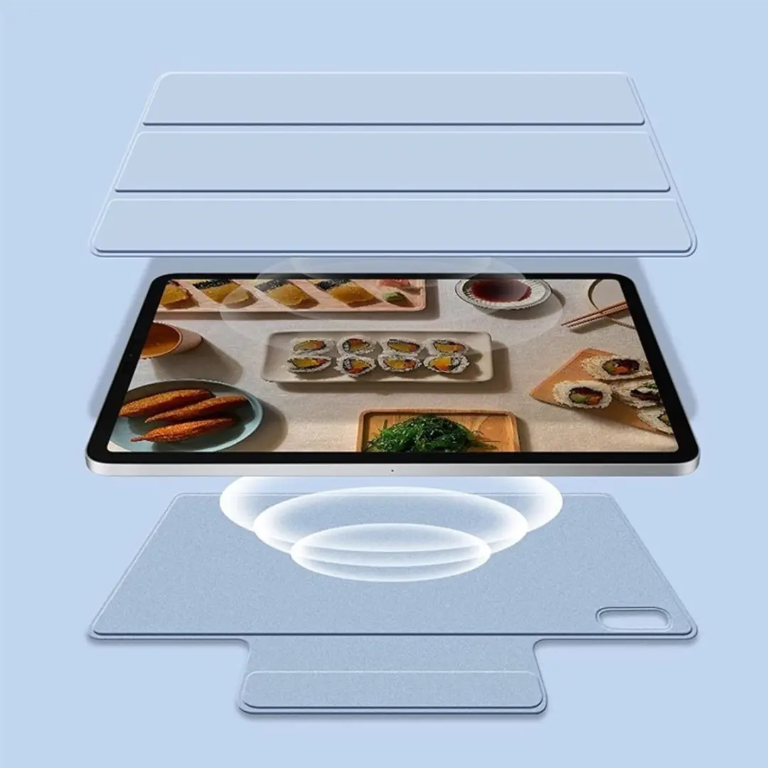 MobiQ Magnetische Folio Case 46-01767 - iPad Air 11 (2026) - Lichtblauw