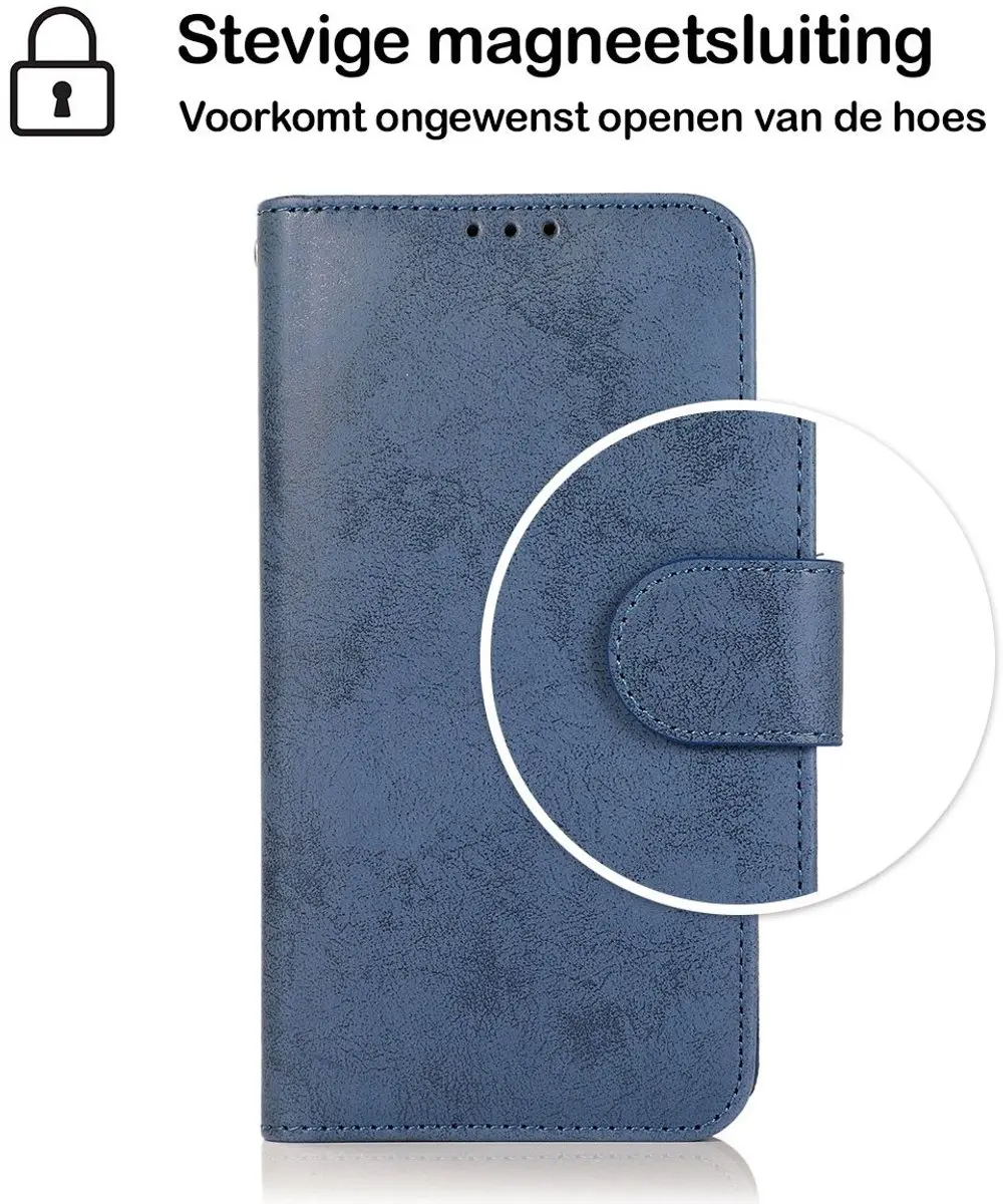 MobiQ Classic Wallet Case iPhone 16 Pro - donkerblauw - MPN 46-00312