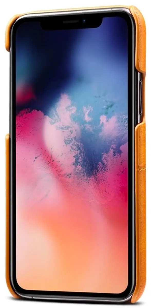 MobiQ Leather Snap On Wallet iPhone 11 Pro Max - 2 Pasjes - Tan Brown