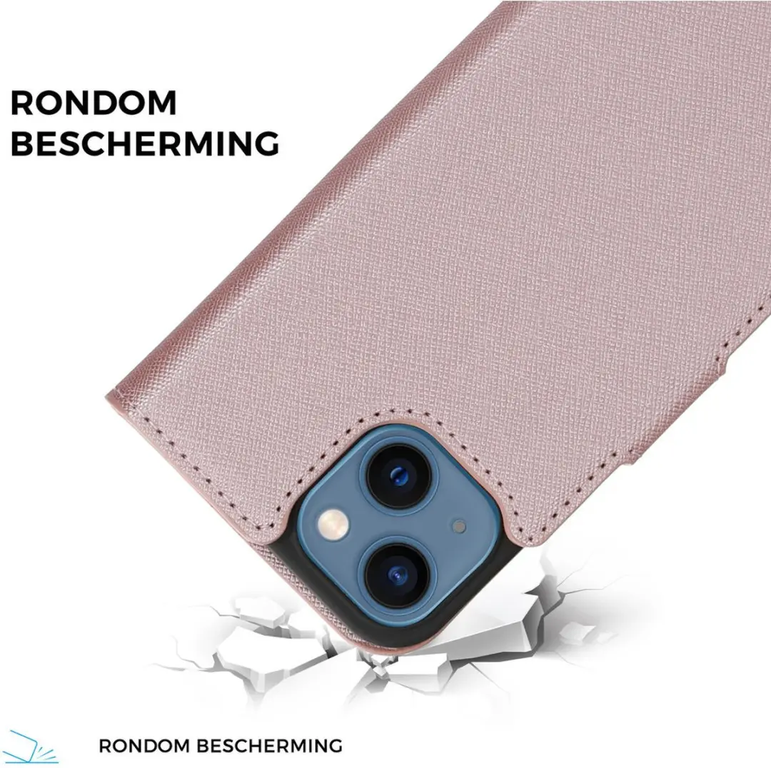 Mobiparts Saffiano Wallet Hoesje iPhone 13 Mini MP-5000646 - Roze