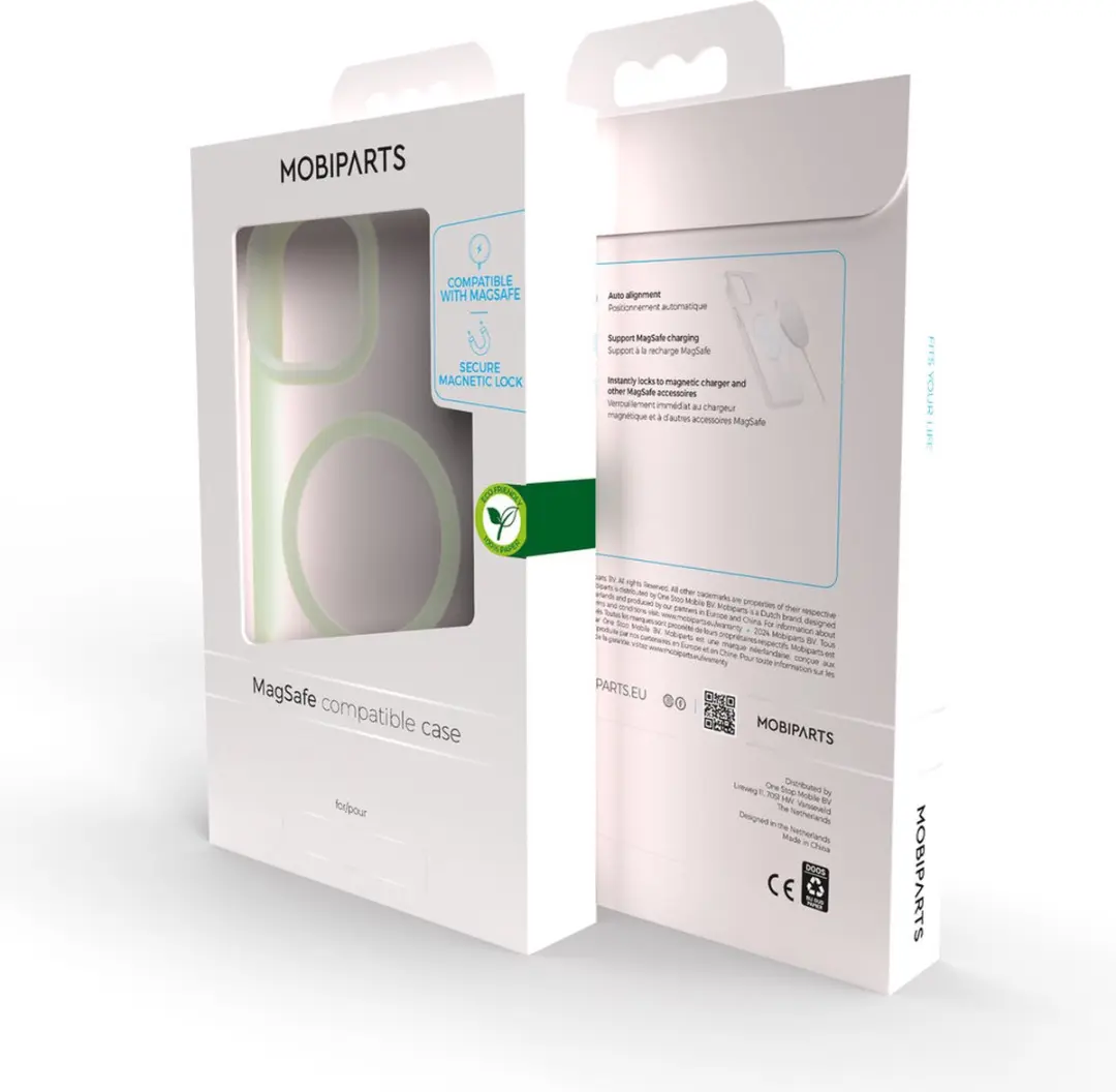 Mobiparts MP-5001691 MagSafe Hoesje iPhone 14 Pro Max - Groen - met Glasbeschermer