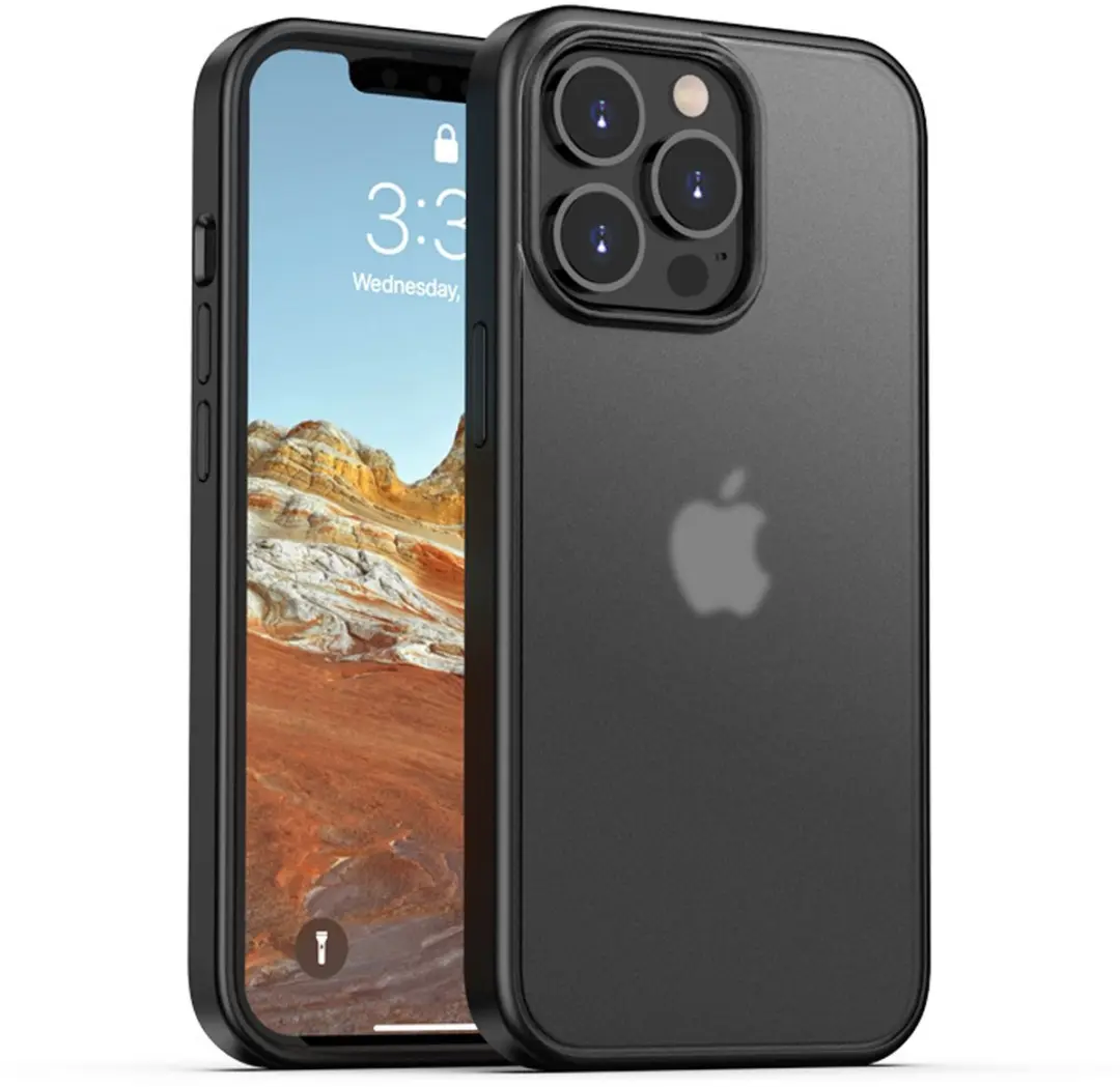 MobiQ Bumper Case iPhone 14 Pro Max Frosted Clear - 13-02271