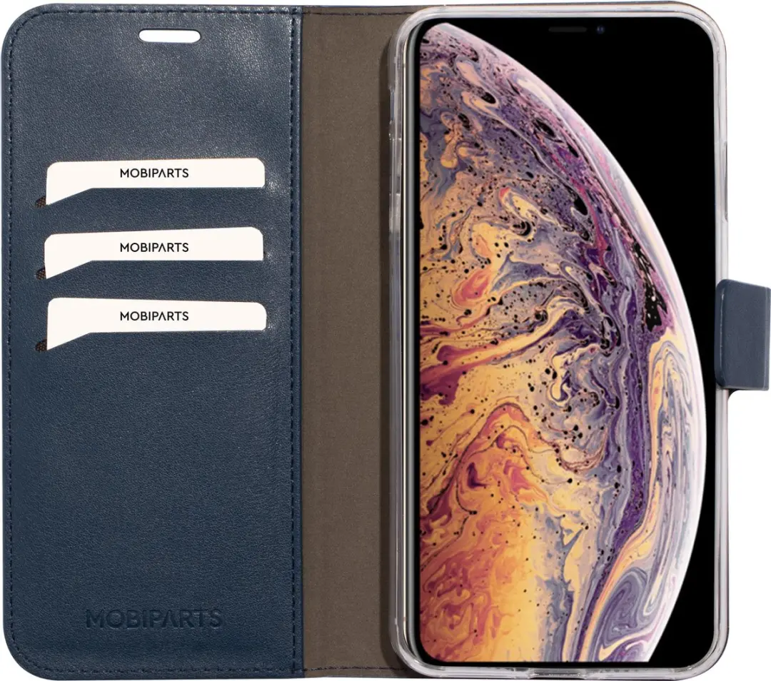 Mobiparts MP-80770 Hoesje iPhone XS Max - Blauw Eco Leer