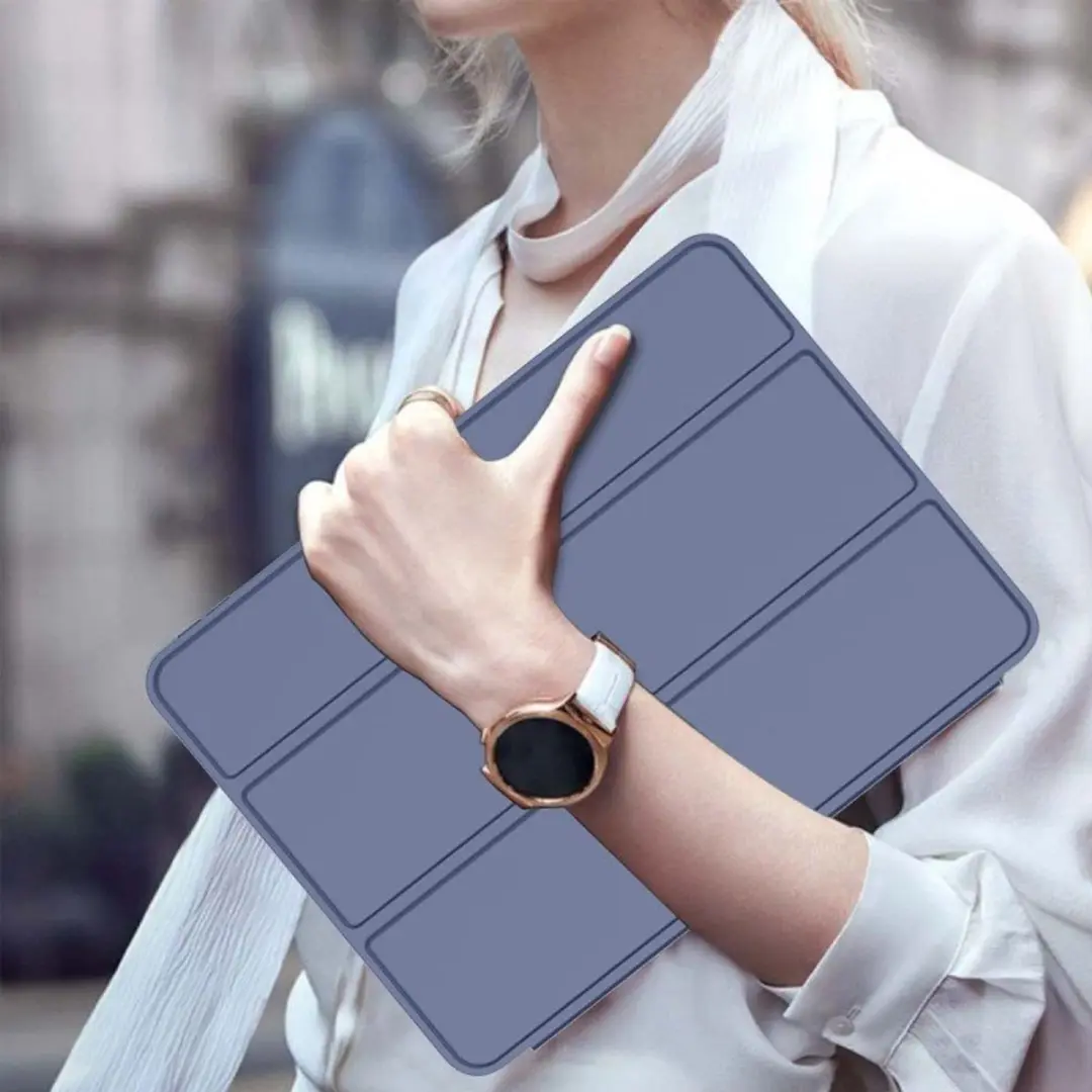 MobiQ Flexibele Trifold Hoes iPad Air 13 2025 - lavendgrijs