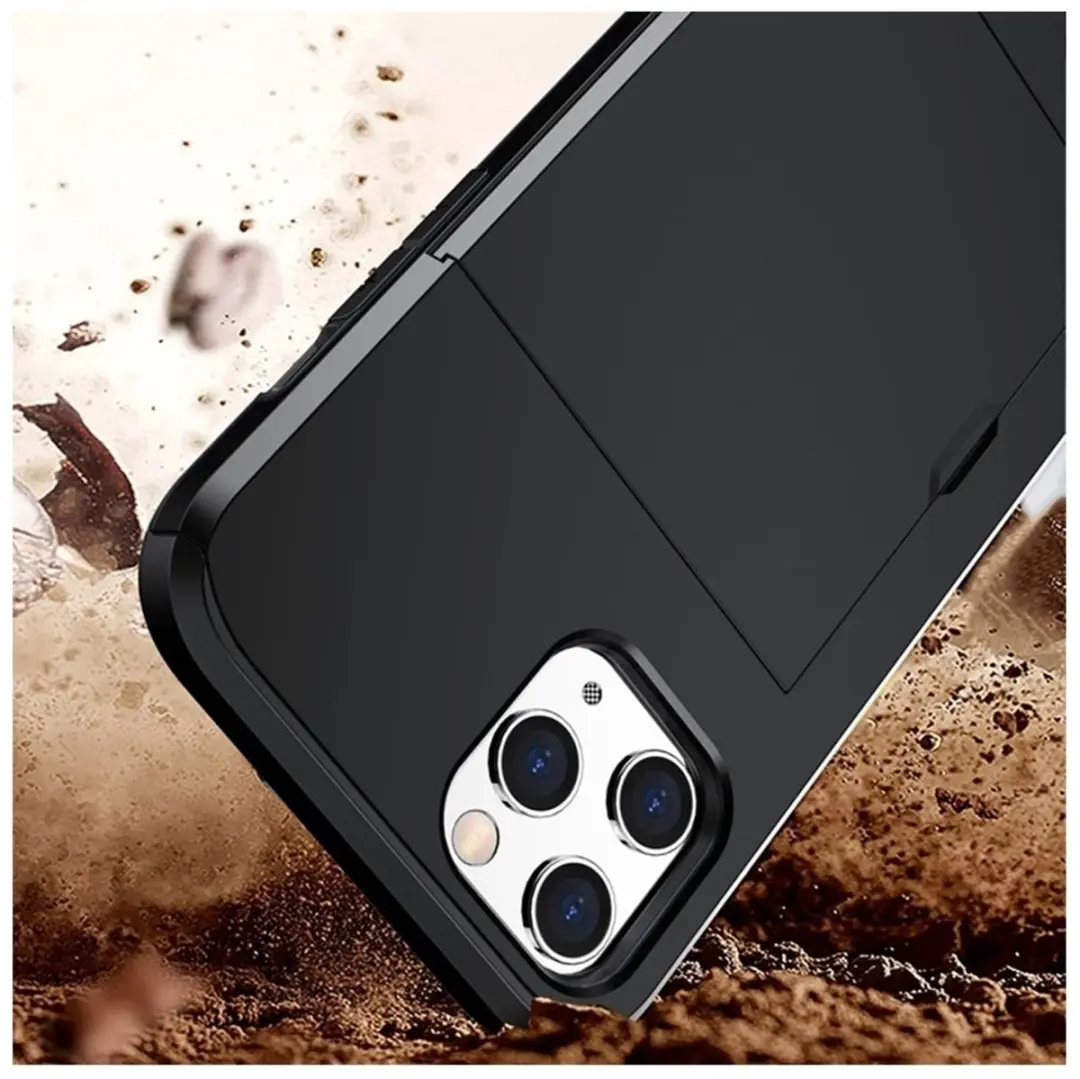 MobiQ Hybrid Card Case Hoesje 46-00386 - iPhone 16 Pro Max - Goud
