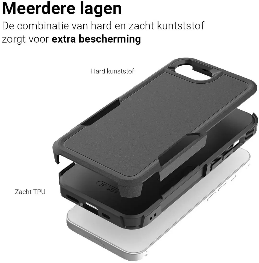 MobiQ Layered Armor Hoesje iPhone 14 Plus - Blauw - 13-01997
