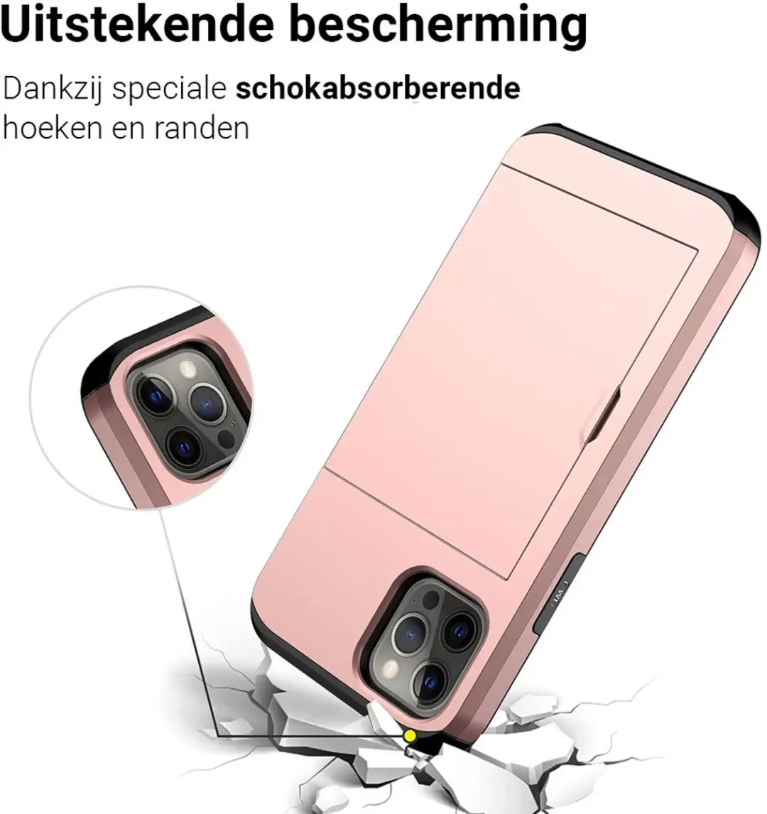 MobiQ iPhone 13 Pro Max Pashoesje Roségold - 2 Pasjes