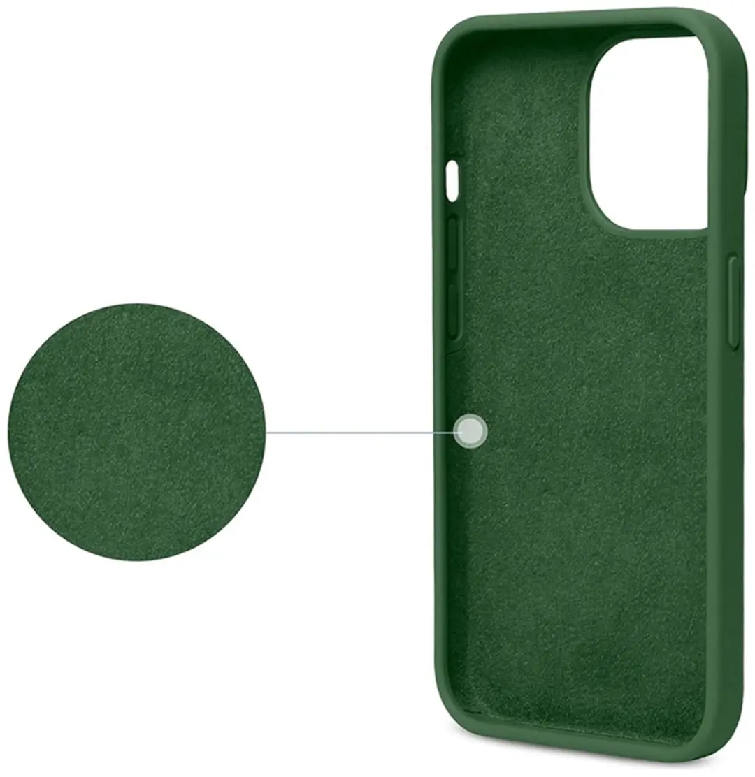 MobiQ Liquid Silicone Hoesje iPhone 13 Pro - 13-01562 - Donkergroen