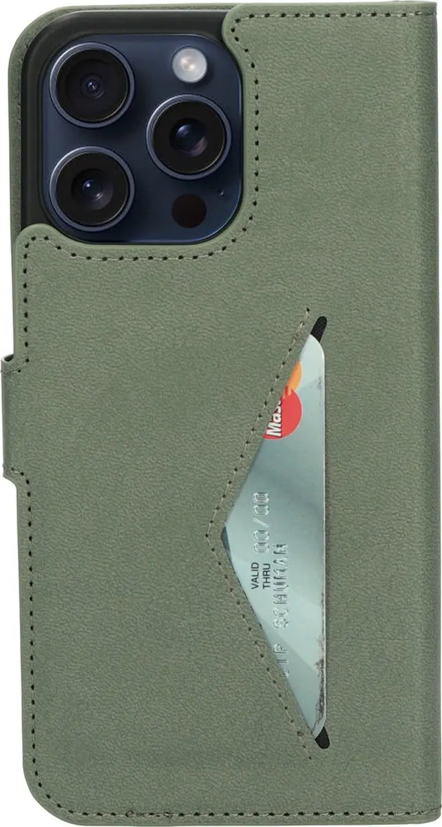 Mobiparts MP-124385 Hoesje iPhone 15 Pro Max - Eco Leer Groen