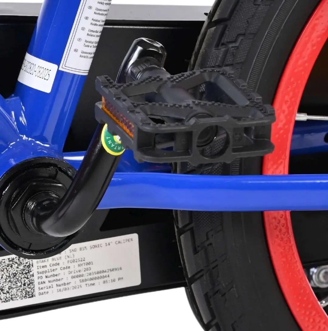 Volare Turbo Crew Kinderfiets 14 inch - 1 Versnelling - Blauw/Rood