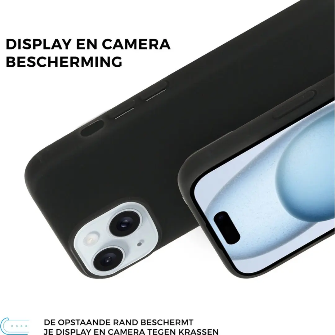 Mobiparts MP-5001960 Silicone Hoesje iPhone 15 - Zwart