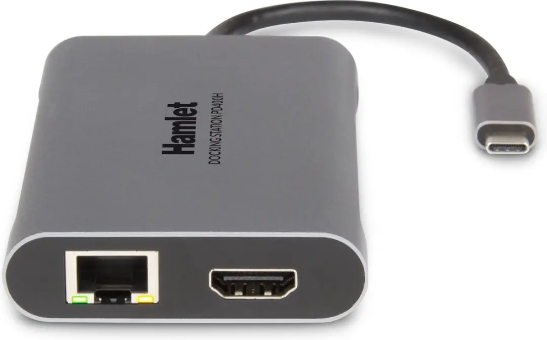 Hamlet HDKC-PD400H Laptopdock - USB 3.2 Gen 1 - Grijs
