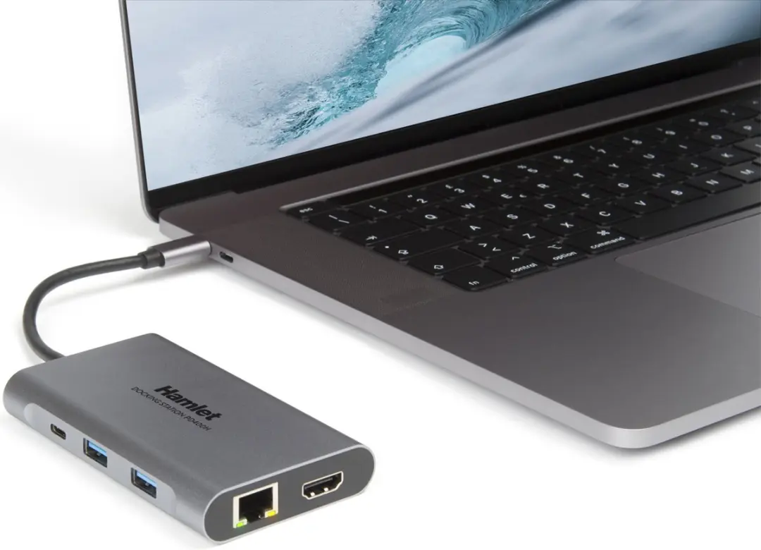 Hamlet HDKC-PD400H Laptopdock - USB 3.2 Gen 1 - Grijs