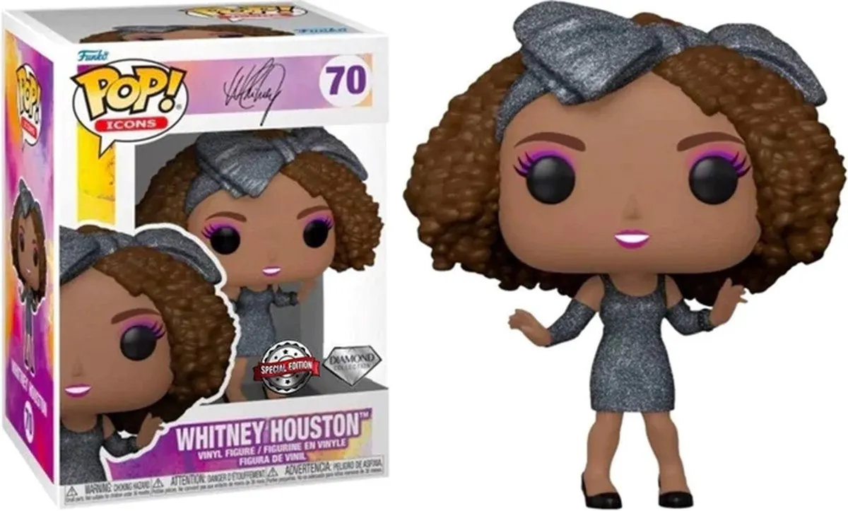 Funko POP! Icons Whitney Houston HWIK DGLT Verzamelfiguur - 9 cm - Multicolours