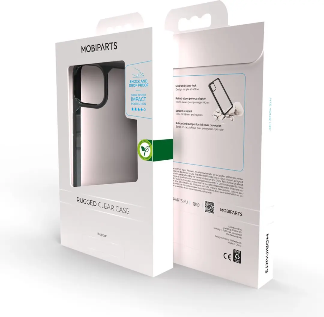 Mobiparts MP-5000087 Rugged Hoesje iPhone 12 Pro - Zwart/Transparent