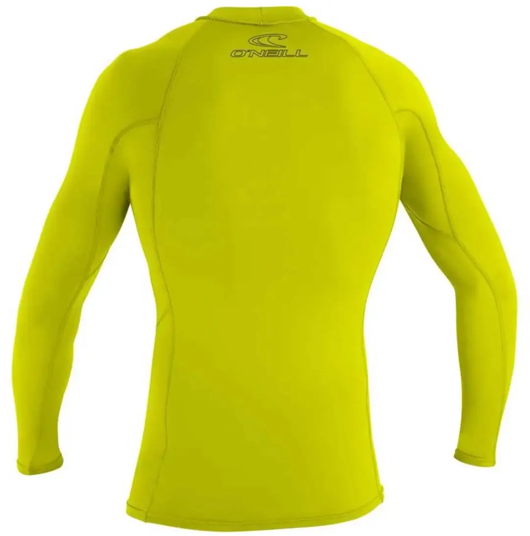 O'Neill Basic Skins L/S Crew Surfshirt - Maat L - Geel/Zwart