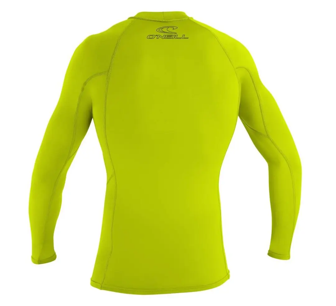 O'Neill Basic Skins L/S Crew Surfshirt - Maat L - Geel/Zwart